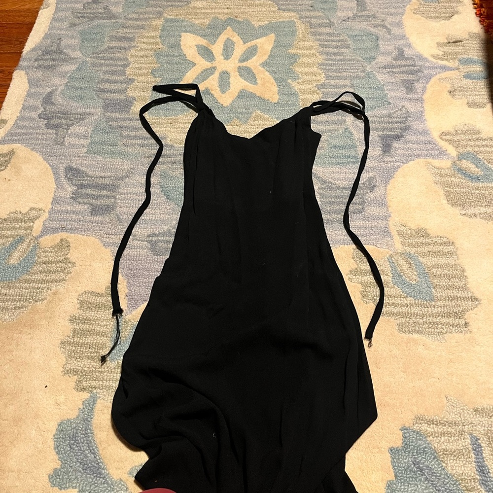 Reformation Black Dress with Tie Straps